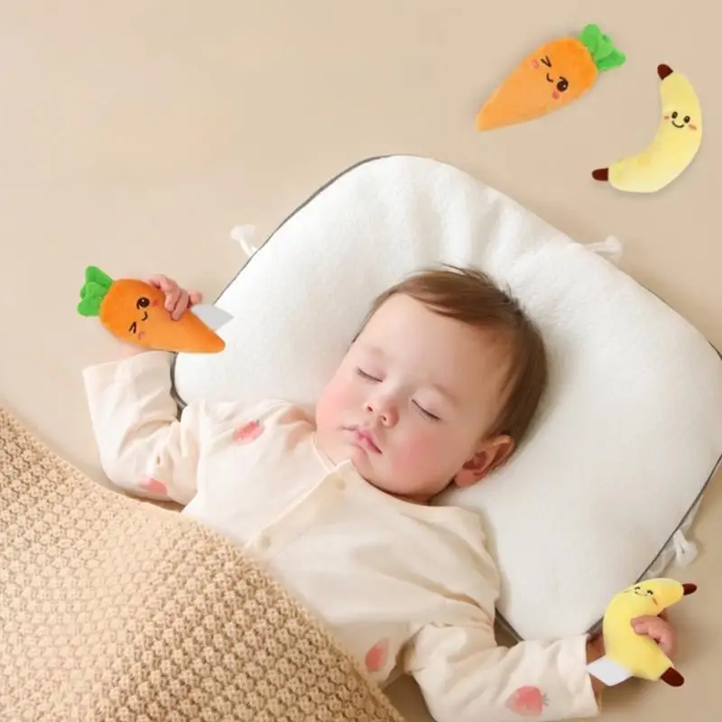  Handheld Plush Rattle Baby Toy Reducing Startle Reflexing Promoting Sleep Secure