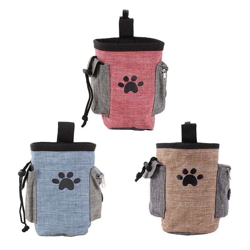 Dog Treat Pouch Outdoor Training Pouch Bag with Waist Shoulder Strap Poop Bag Dispenser Treat Training Bag for Treats Pet Toys