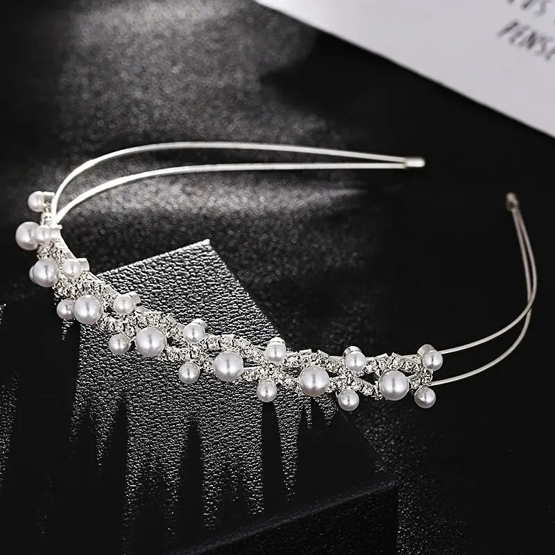 Multi-layer Pearl Rhinestones Pearl Headband Hair Accessories Bridal Hair Accessories