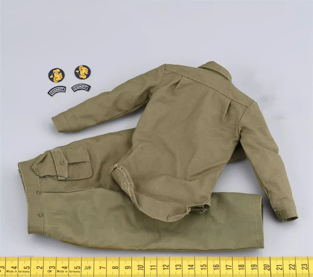 UJINDOU-Uniforme à longue portée de la série WWII Alberdit britannique, uniforme habillé du Myanmar 1944, haut et pantalon avec noix de coco, figurine articulée 12 ", UD9015, 1/6