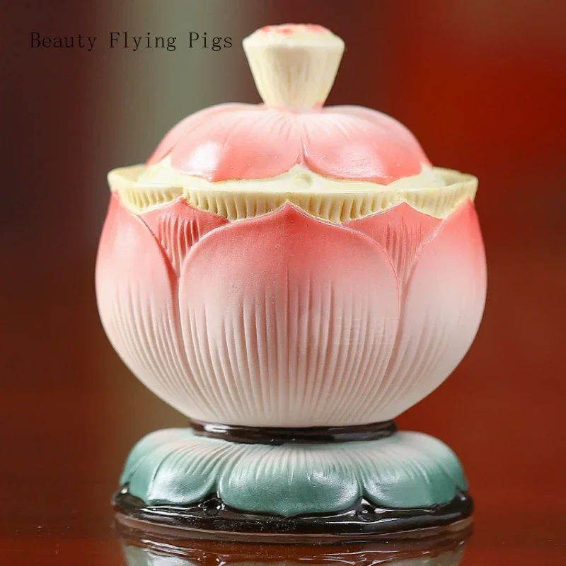 Ceramic Buddha Front Lotus Water Supply Cup Household Sacrificial Supplies Buddhist Hall Decoration Home Decor Ensuring Safety