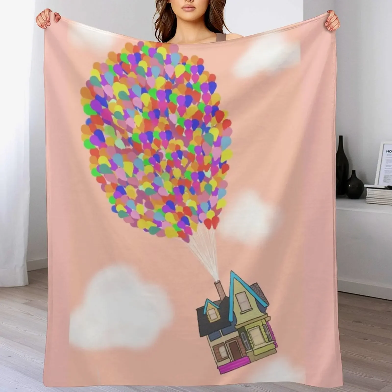 

New Up - Peach Throw Blanket Multi-Purpose Fashion Sofas Soft Big Sofa Blankets