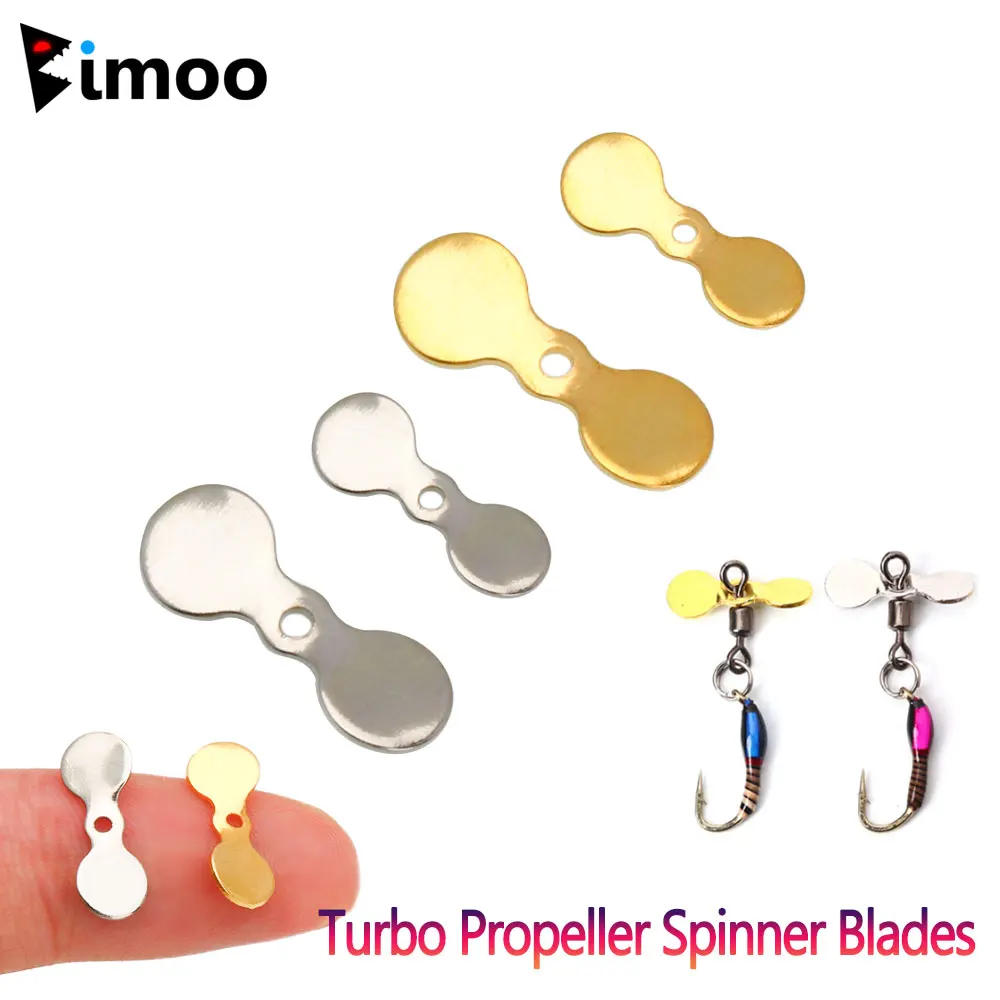 Bimoo 20pcs S L Turbo Propeller Spinner Blades Popper Sequins Spinner Bait DIY Lure Fishing Lure Hook Bait Fishing Accessories