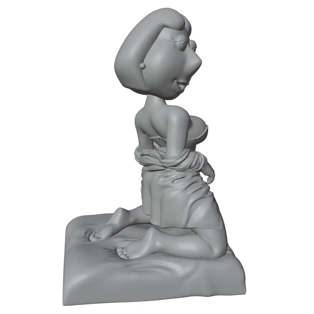Figura decorativa de resina 75 mm – Mujer sonriente collectionista sin pintar - imagen 2