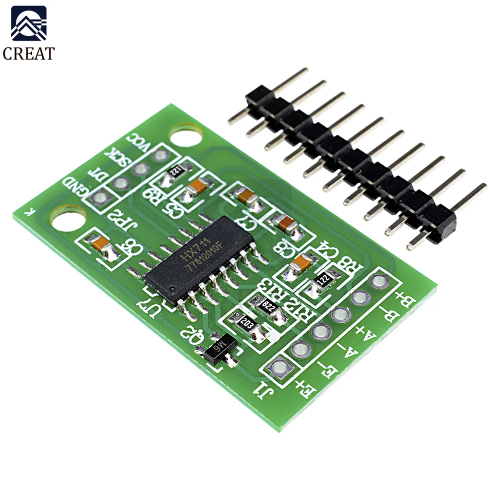 HX711 AD Module Body Load Cell Weighing Sensor Pressure Sensor+4Pcs 50kg Human Scale Load Cell Weight Sensors+Measurement Tools