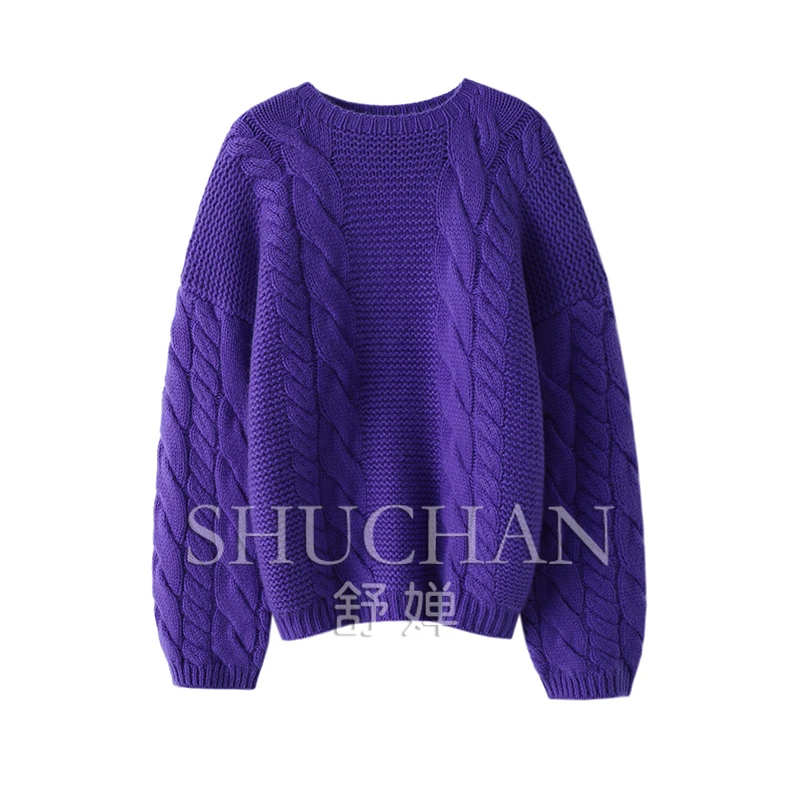 Winter Thicken 100% Cashmere Sweater Women Warm Soft Pullover Luxury  Sweater Women  Sueters De Mujer  LOOSE  O-Neck