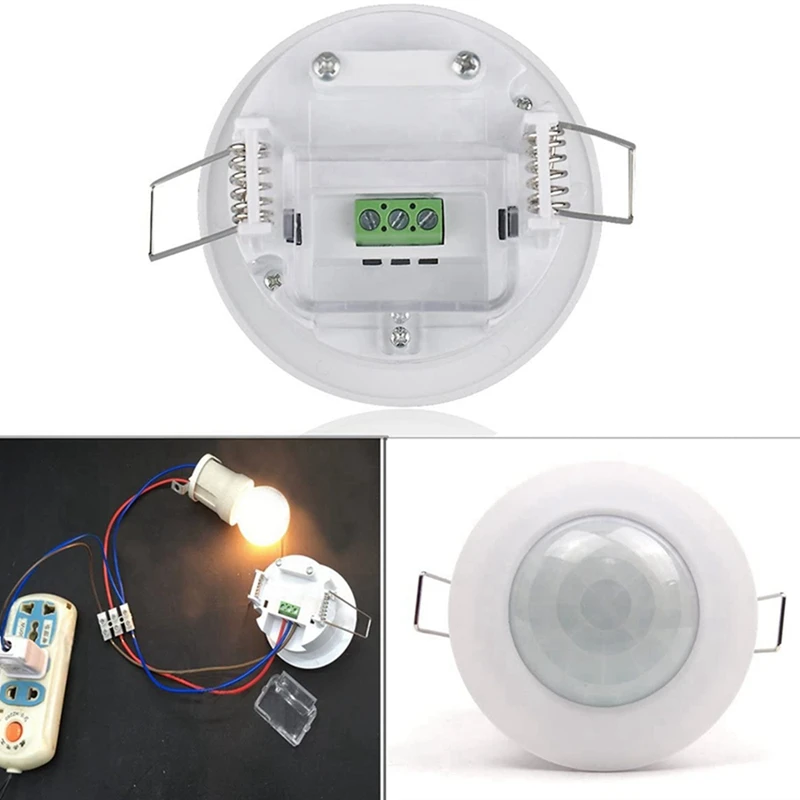 6X 110V-220V 360° Infrared Recessed PIR Ceiling Motion Sensor Detector Light Switch, Motion Light Sensor