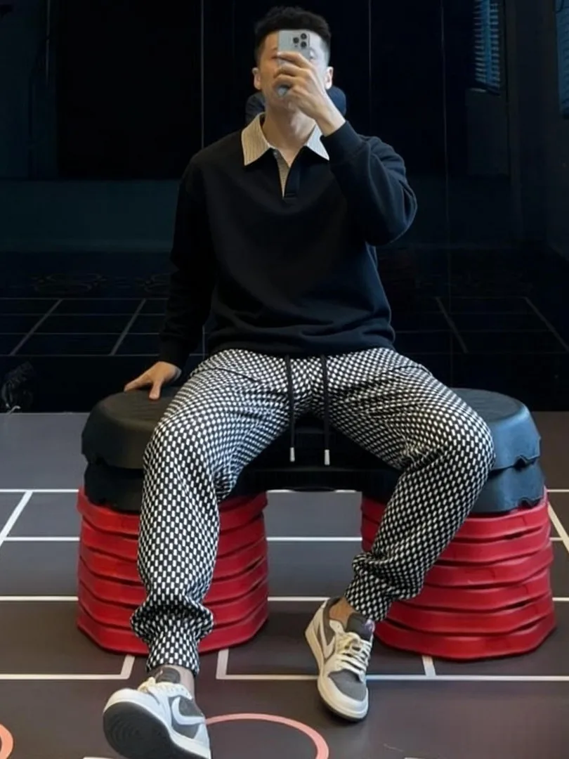 

plus Size Fce Lined Casual Pants Loose Fit Trousers for Men And Women Spring Autumn Faionable Simple Lightweight Trousers