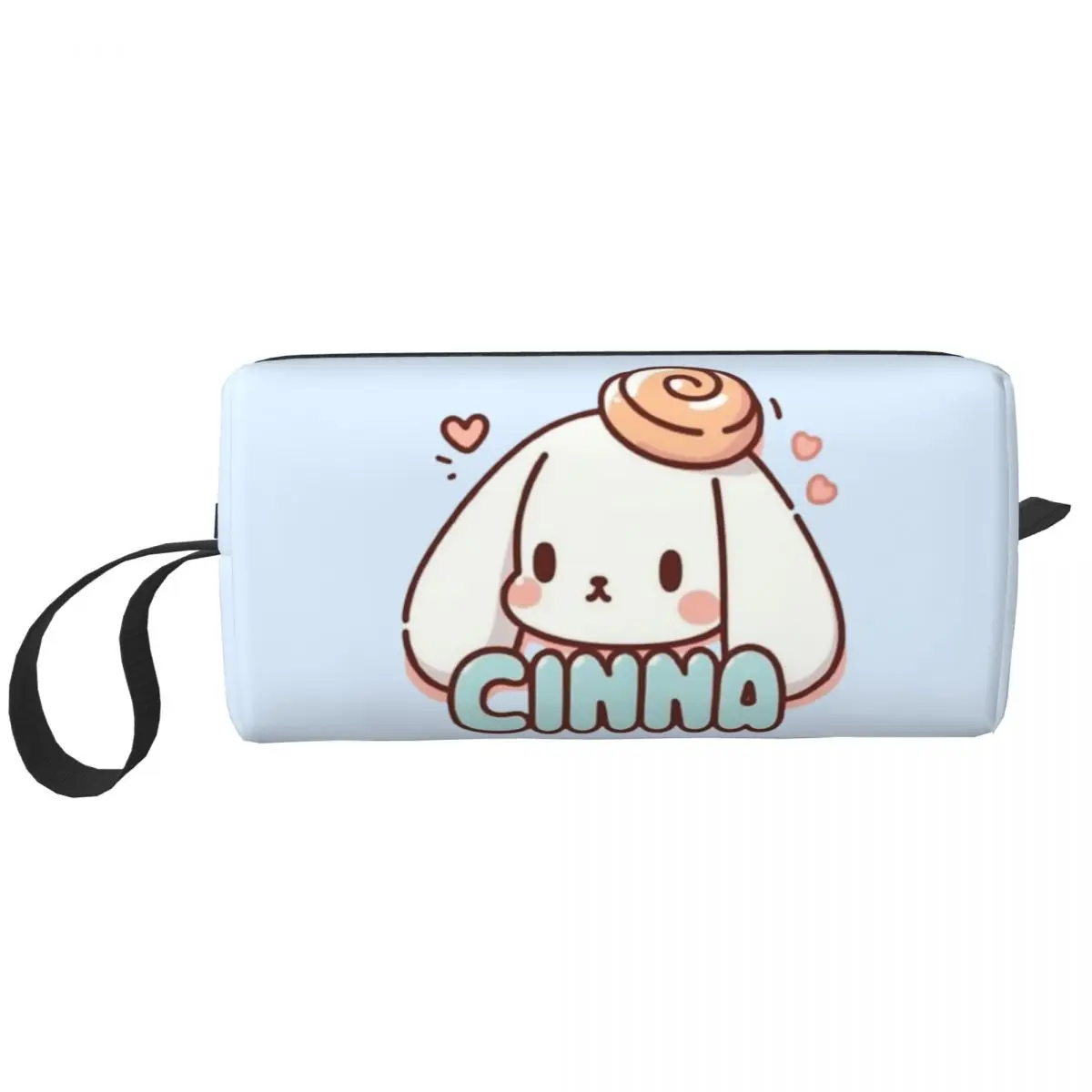 Cinna Cute Kawaii Cinnamon Roll Makeup Bag Travel Cosmetic Bag for Men Women Puppy Cinnamoroll Toiletry Bag Storage Pouch Bag