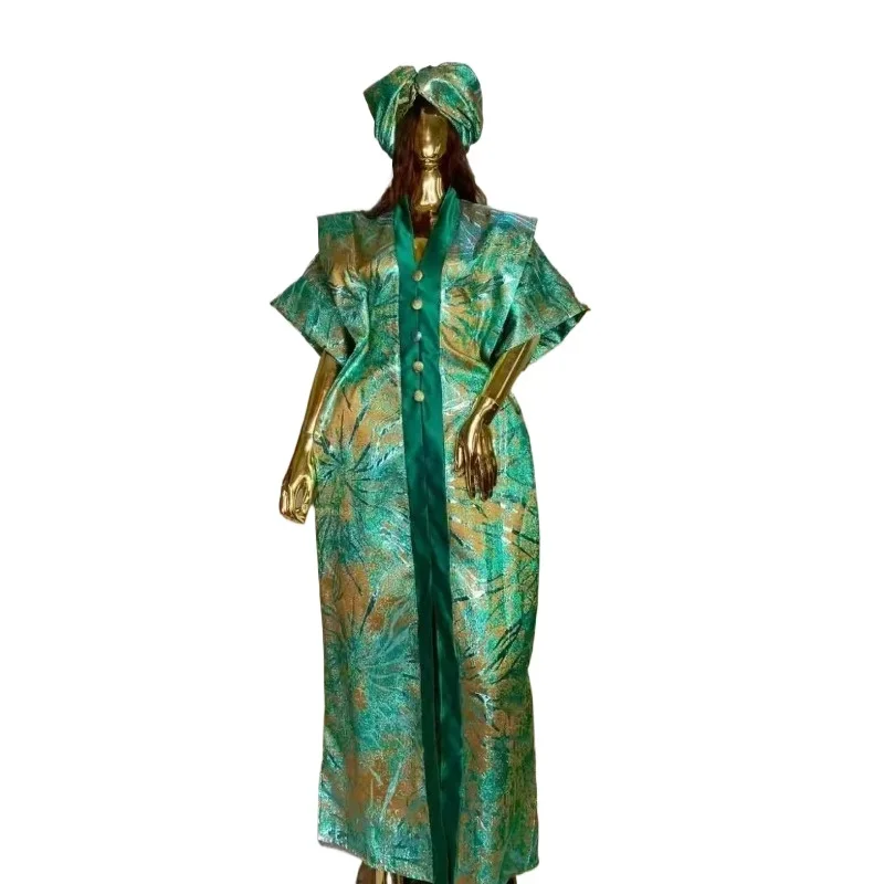 

Plus Size African Clothes for Women 2025 New African Dashiki Ankara Embroidery Robe Bazin Design Wedding Party Dresses