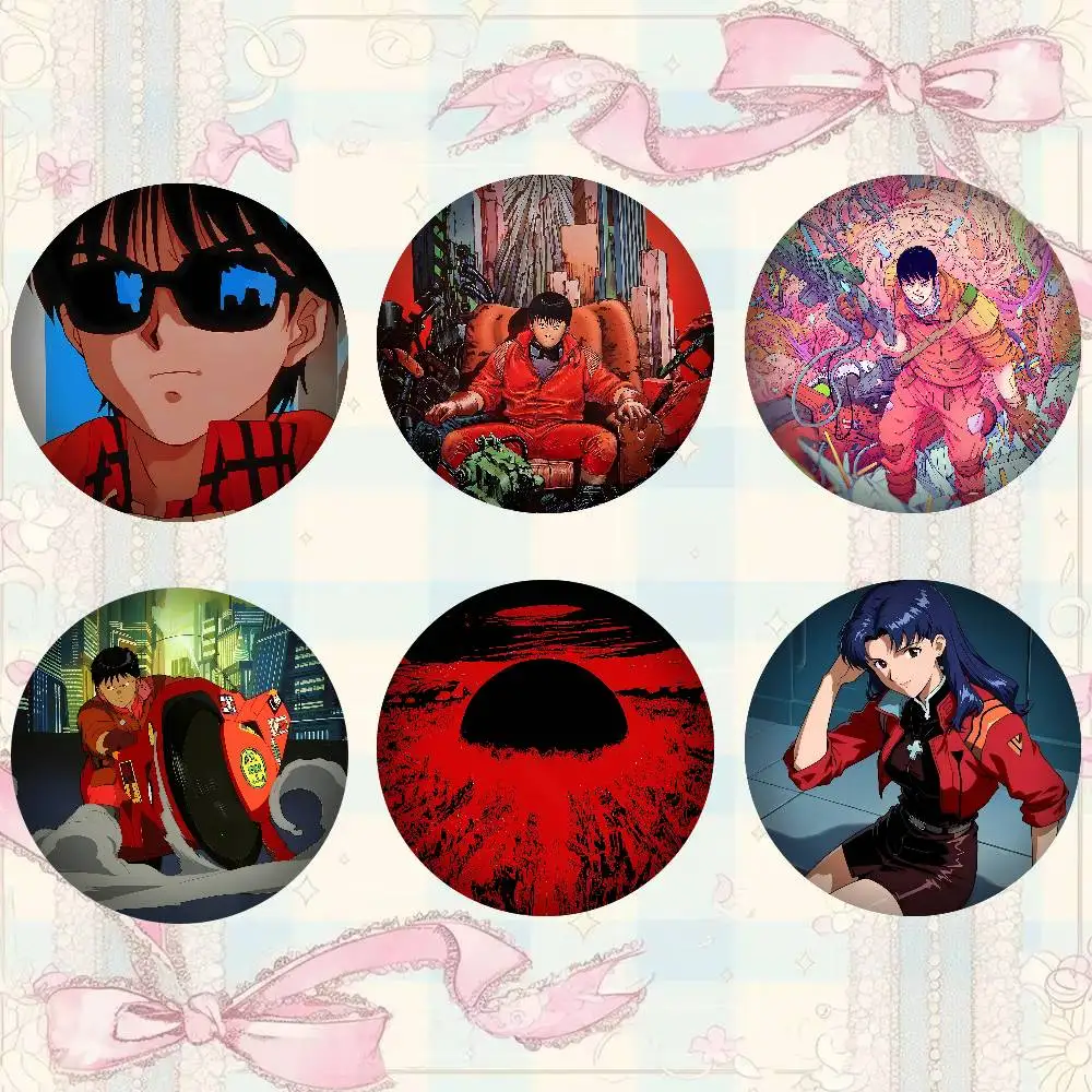 Anime A-Akira Badges Peripheral Lapel Pins Tinplate Round Brooch For Shoulder Bag Accessories Souvenir Gifts
