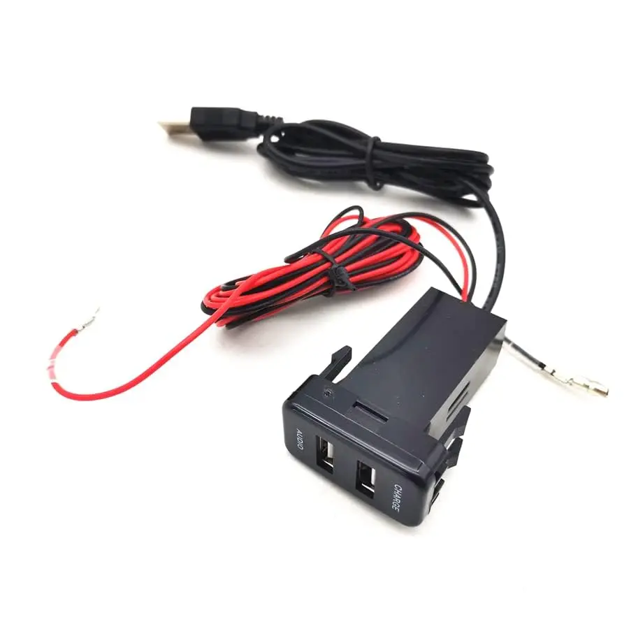 Dual USB Charger Socket Audio Adapter for Toyota 4runner Highlander Fj Cruiser