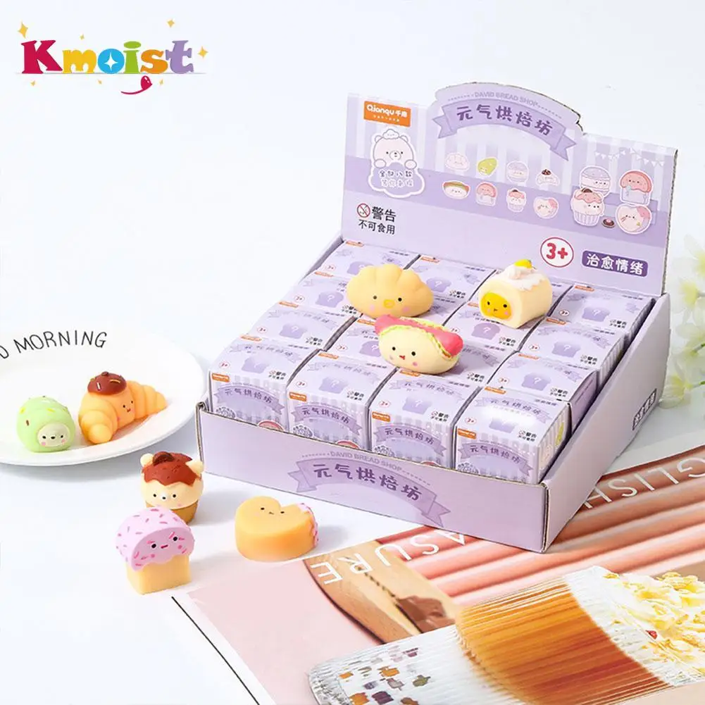 

Blind Box Kids Stress Relief Bakery Food Bread Squeeze Soft Glue Kawaii Random Fidget Mystery Toys for Children Girls Boys Gifts