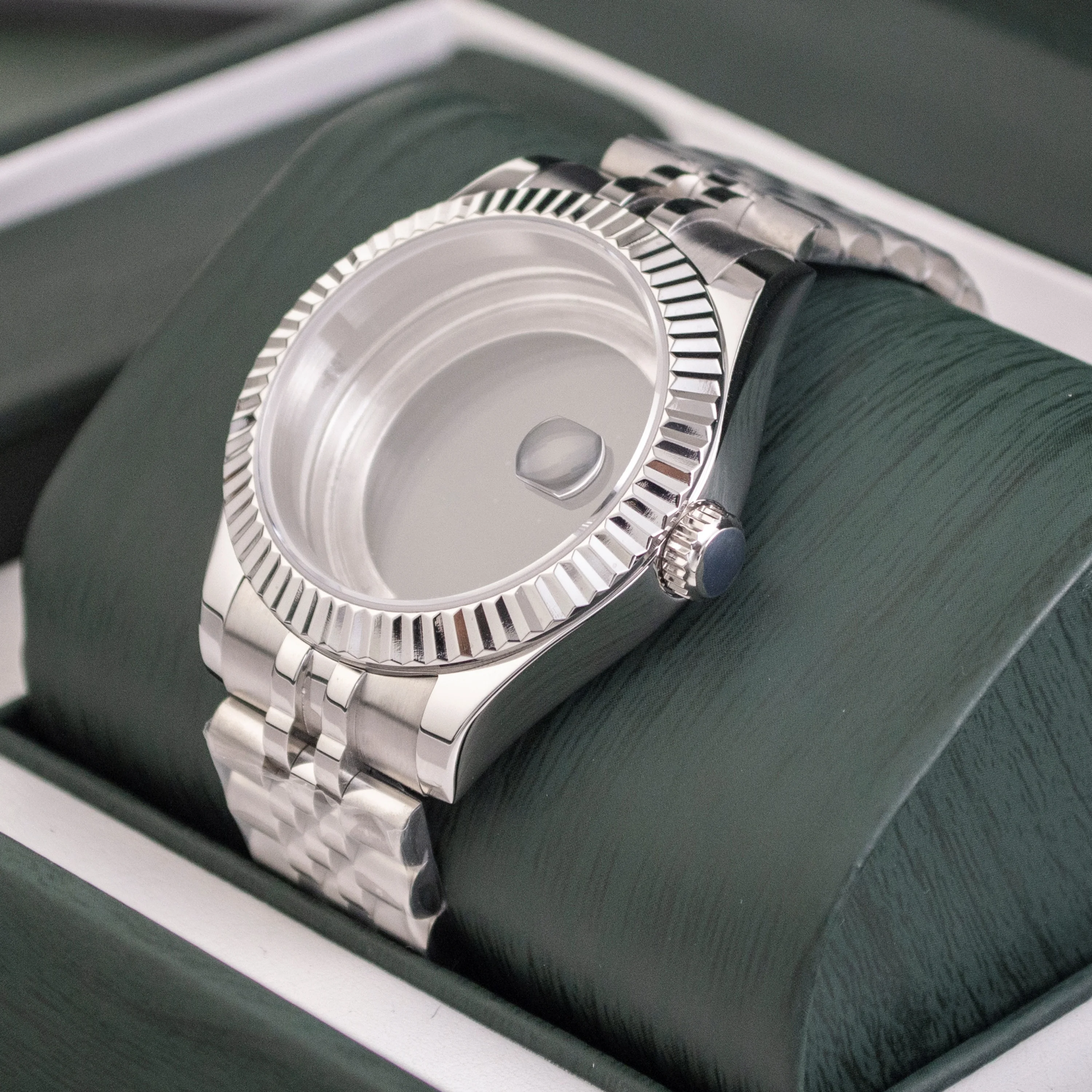 

41MM Watch Case for Datejust 20MM Jubilee Bracelet Strap Sapphire Glass for NH35 NH36 Movment NH35 Case Stainless Steel