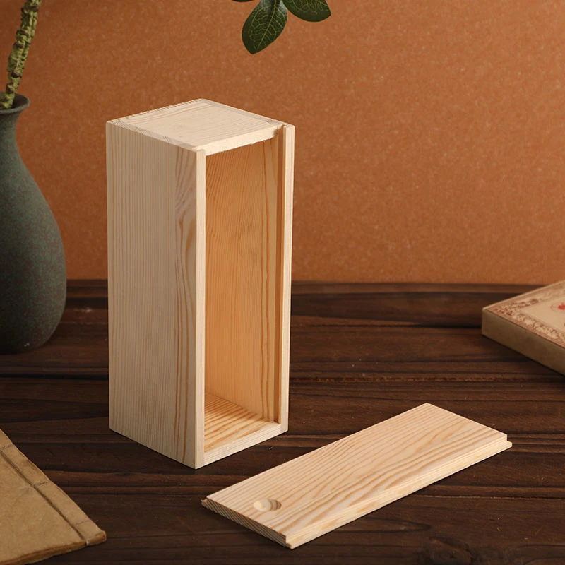 Creative Desktop Organiser Durable Natural Wood Drawer Lid Handmade Storage Box Multi-purpose Exquisite Desktop Decorations