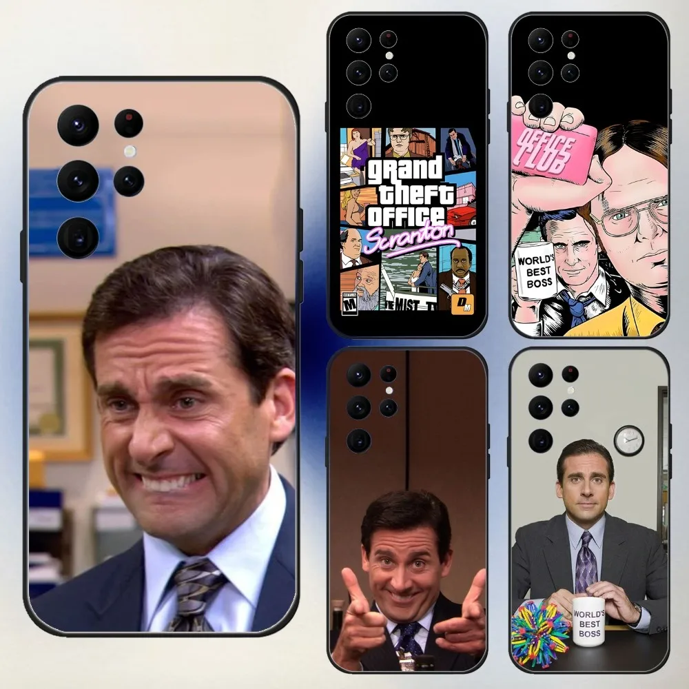 

The Office Michael Scott Phone Case For Samsung S25,24,23,30,21,10,9,Ultra,Plus,Lite,FE,5G Black Soft Case