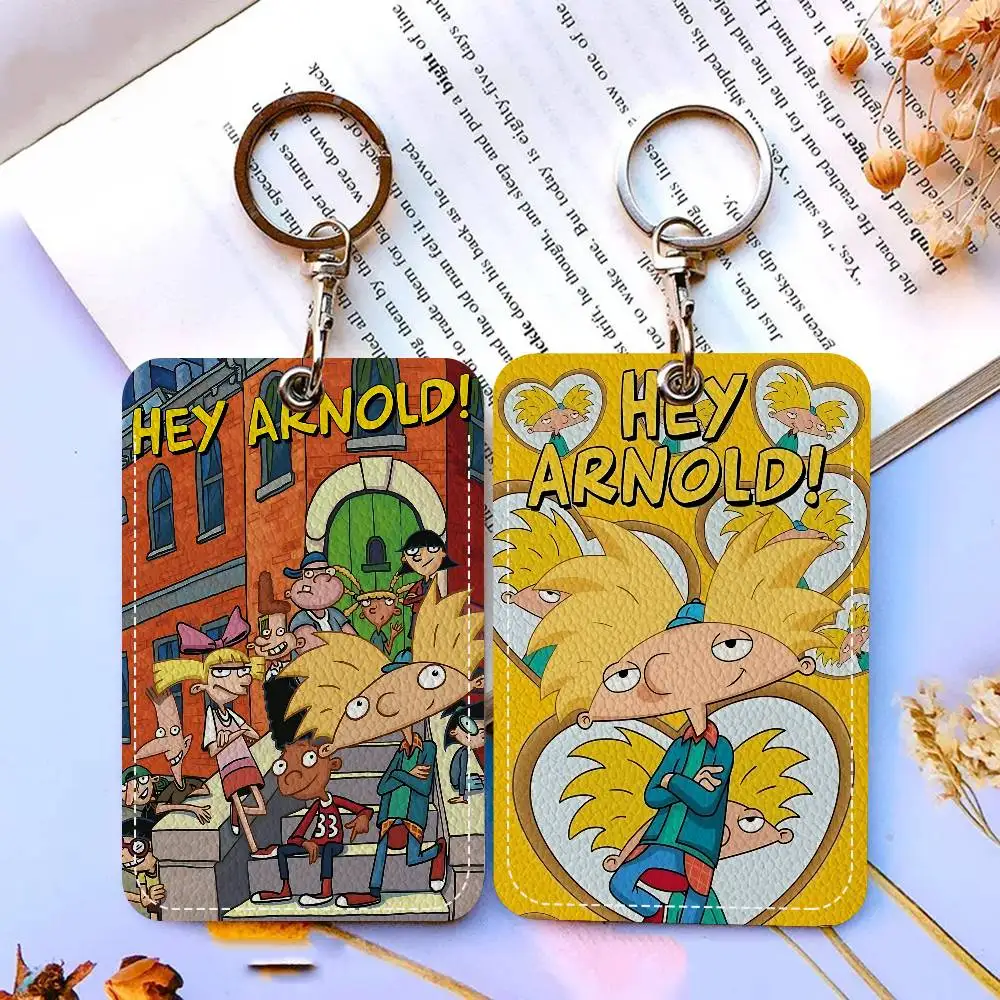 Classic Children Animation H-Hey A-Arnold Personalised Holder Suitable For Bank Card,Subway, Bus Card Wallet Card Case Badge