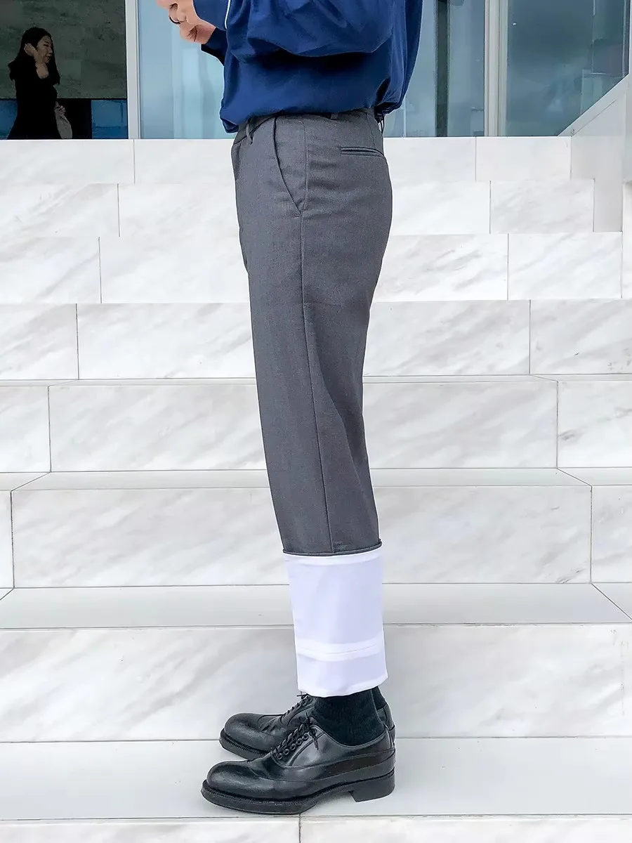 27-46 2025 NIEUWE Herenkleding Originele Niche Catwalk Originele Mode Losse Rechte Casual Broek Plus Size kostuums