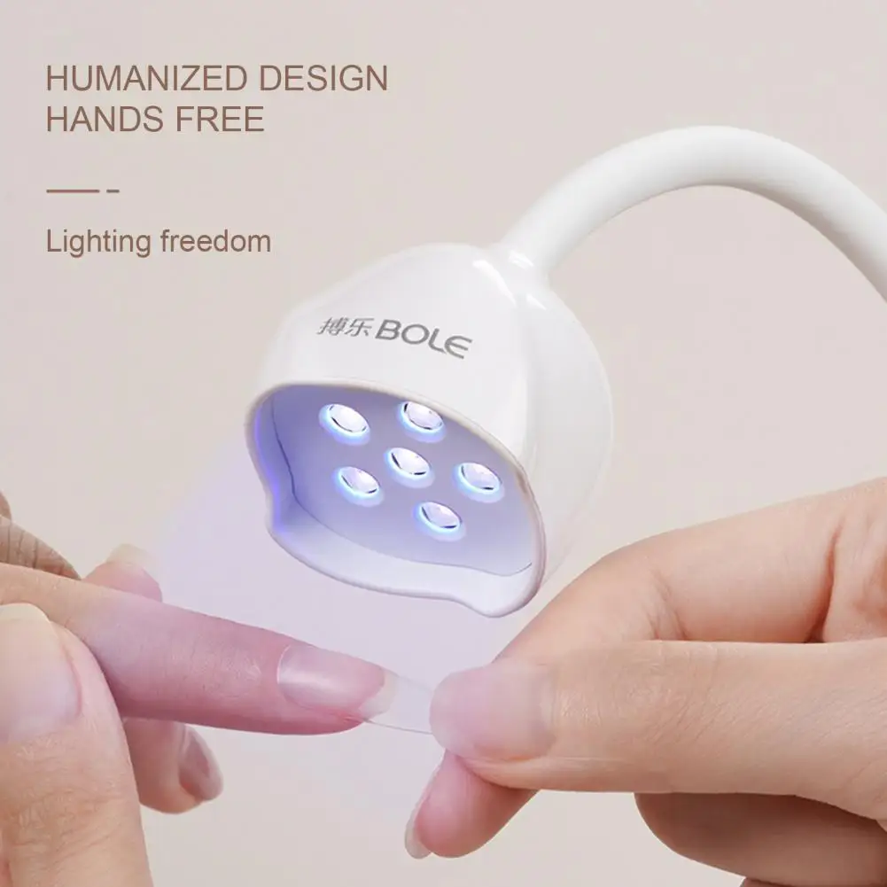 

1 Set Excellent Professional Portable Nail Art Curing Drying LED Light Plastic LED Nail Lamp Bent Freely Birthday Gift