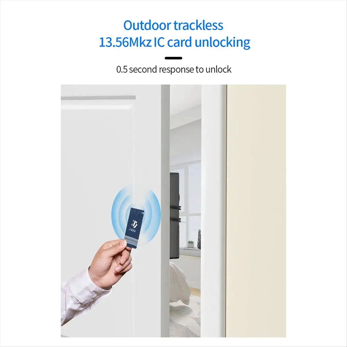 A40I  Tuya App IC Card Lock for Wooden Door Bluetooth Lock Electronic Door Lock No Drill Indoor Concealed Installation