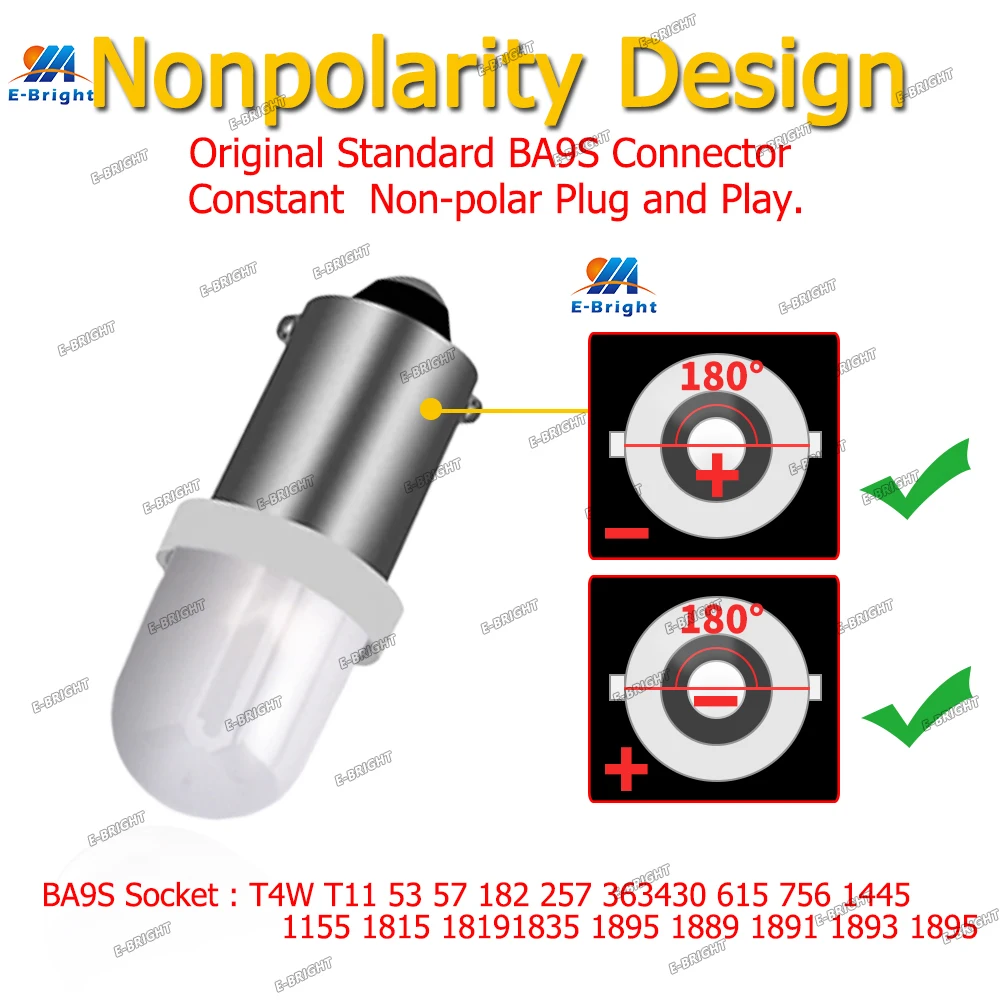 50Pcs AC NO-POLAR 6V 6.3V #44 #47 755 BA9S 1895 Bulb for Pinball Light Toy Car Battery Train Light Boat Light Old Radio Light