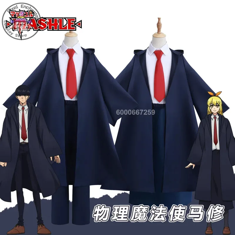 

Mashle Magic and Muscles Mash Burnedead Lemon Irvine Cosplay Trench Coat Uniform for Kids Adults Carnival Party Role Play Outfit
