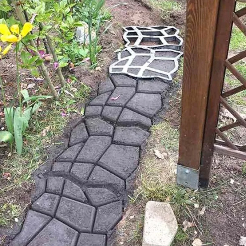 1pc Cement Paving Mold Reusable Concrete Pavement Mold Embossed Floor Garden Road Pavement DIY Tool