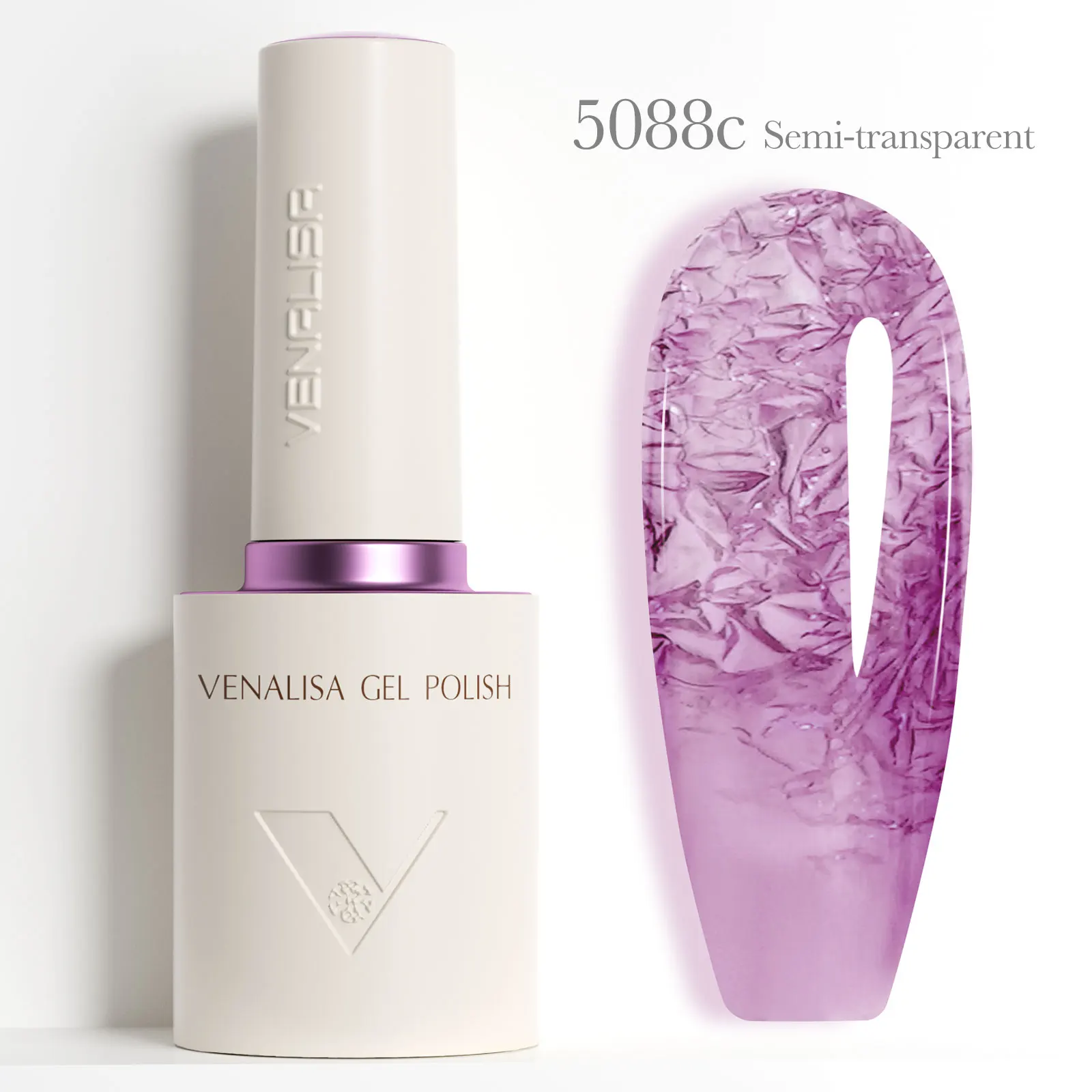 10ml Venalisa TPO Gratis Nagelgel Polish Bloedrood Semi Transparant Semi Permanent Vegan Soak Off UV LED Ronde Vorm Borstelgel