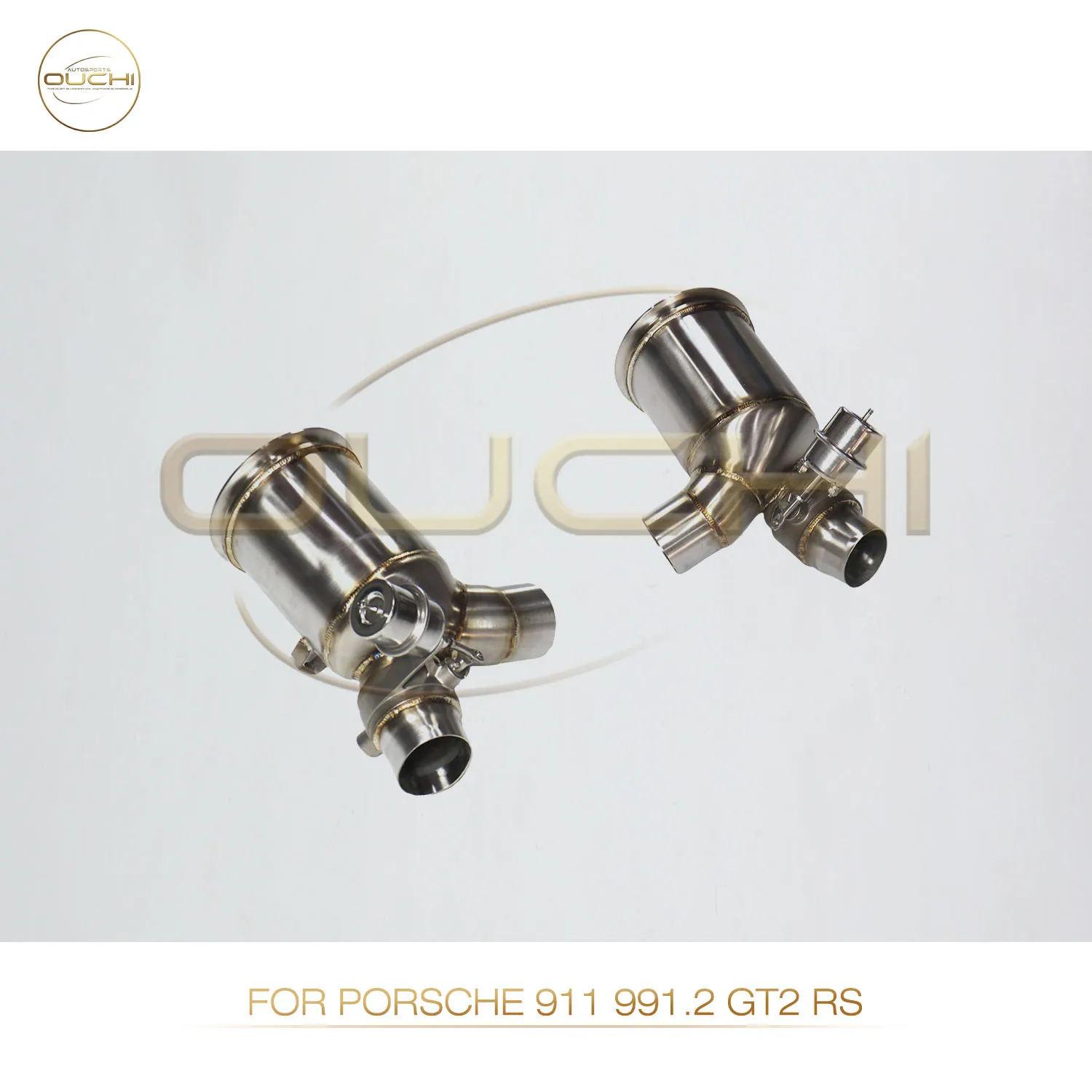 

OUCHI Factory Direct Sales for Porsche 911 991.2 GT2 RS SS304 Catalysis Downpipe Exhaust NO Heat Shield Lossless Installation