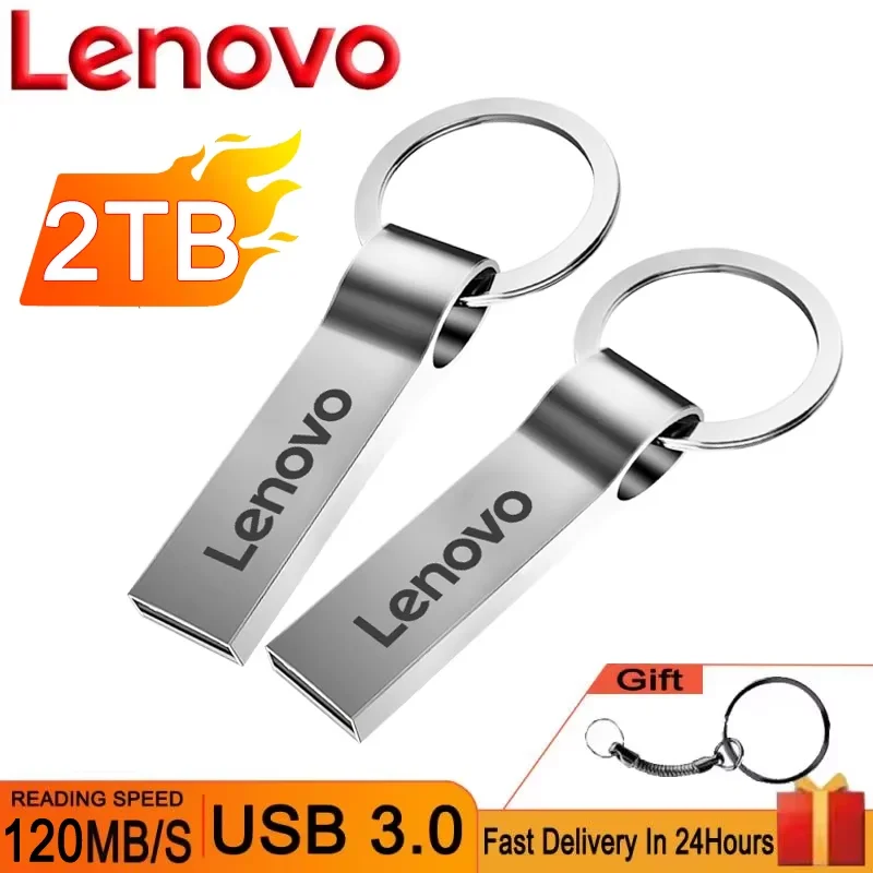 Lenovo Mini 2TB Usb 3.0 Pen Drive Memory USB Flash Drives 1TB 512GB Metal TYPE C OTG High Speed Waterproof 2TB USB Memorias