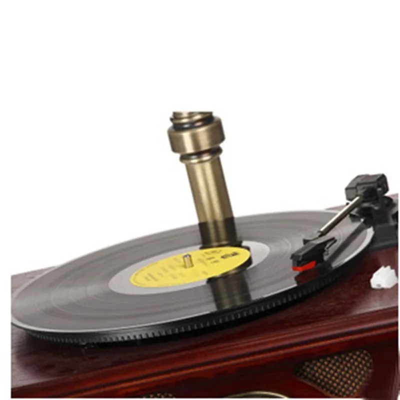 

For phonograph turntables, movements, and record players