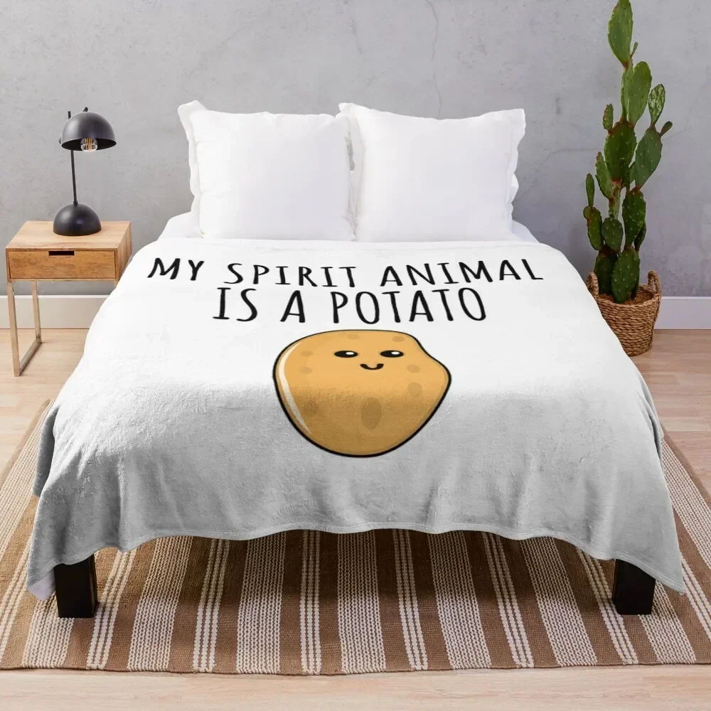 

My Spirit Animal Is A Potato Throw Blanket Decorative Sofa Soft Big Sofa Quilt Blankets