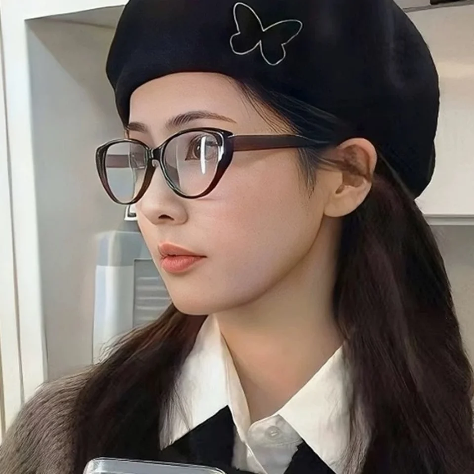 

Модные классические женские очки «кошачий глаз» в стиле ретро, ультралегкие, из TR90, гибкие, прозрачные, люксовые, для мужчин и женщин