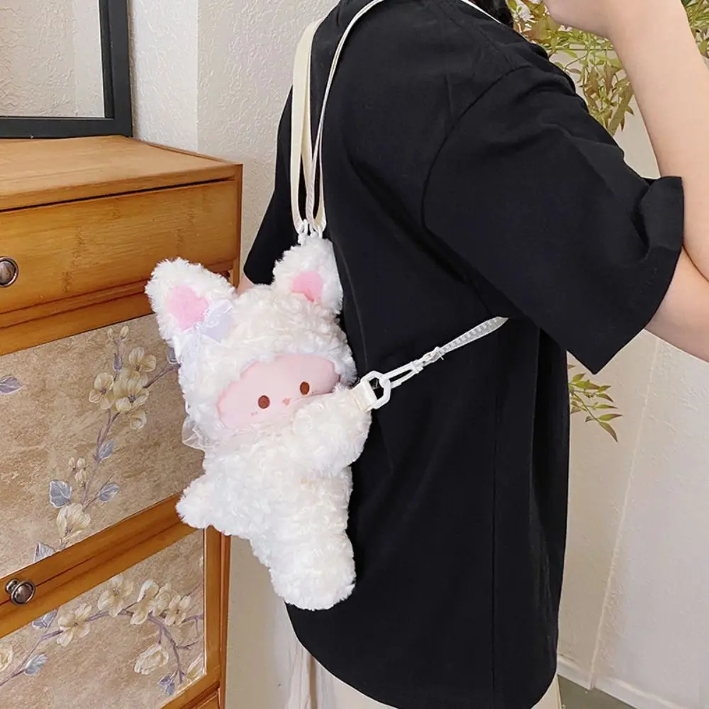 

Creative Lamb Bunny Crossbody Bag Children Backpack JK Lolita Dual-purpose Bag Animal Shoulder Bag Outdoor