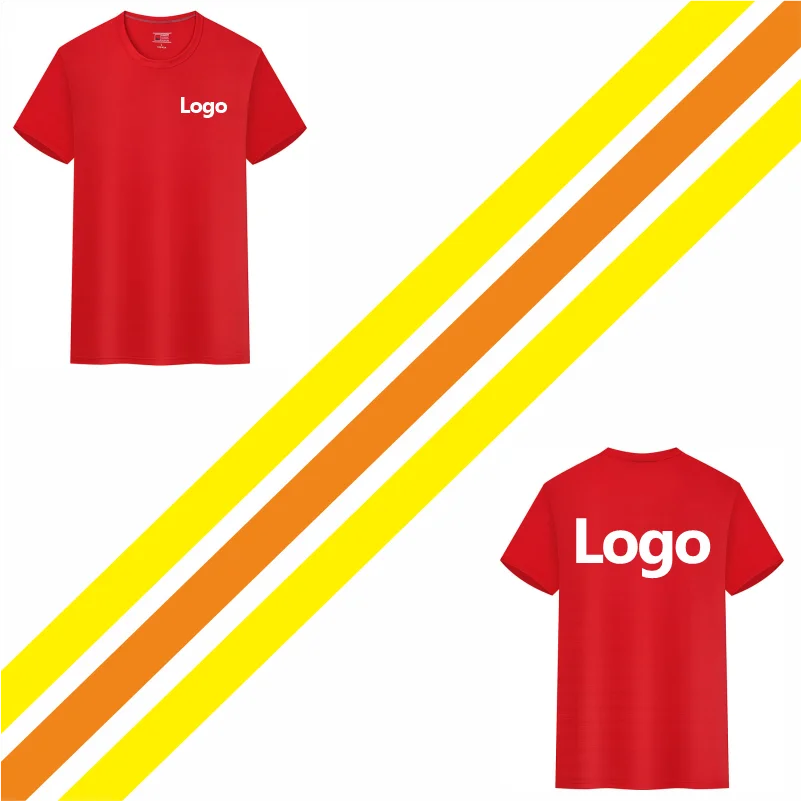 Custom Quick Dry Sport Round Neck T Shirt Hight Quality Embroidery Print Personal Logo For Men and Women  Uniform