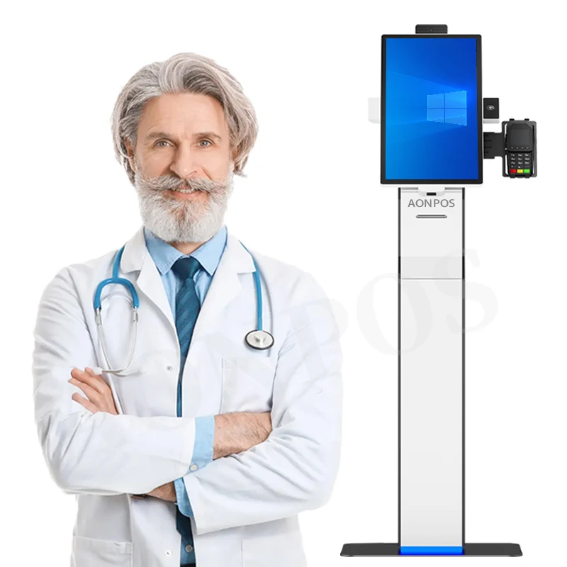 

Aonpos Payment Kiosk Windows Magnetic Reader Machine Hospital Call Ticket Booth Self-service All In One Kiosk