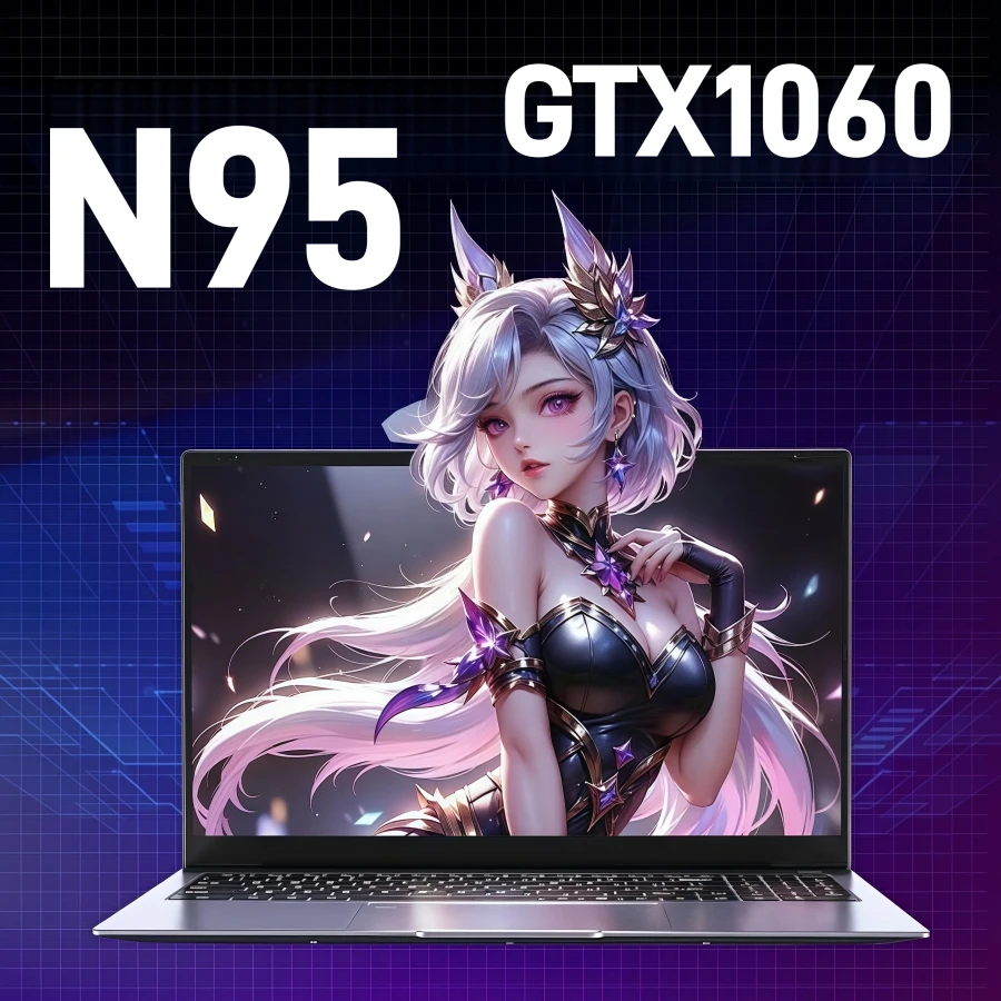 15.6" intel N95 gtx1060 gaming laptops portable notebook computer pc 32GB DDR4 1TB SSD laptop Gamer Windows11 Backlit Keyboard