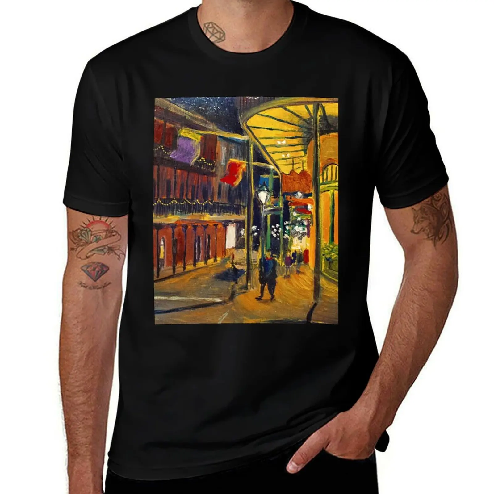 

cotton t shirts cotton Night at Nola man t T-Shirt funny shirts