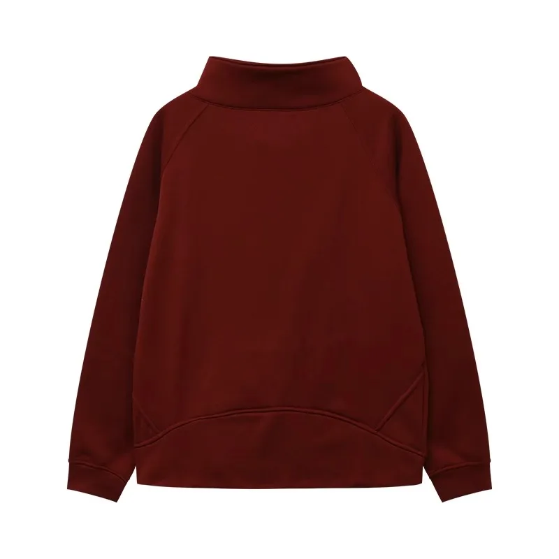 Outono inverno ey hoodie jaet feminino thiened casual longo sve zíper gola fce forrado rua sle casaco