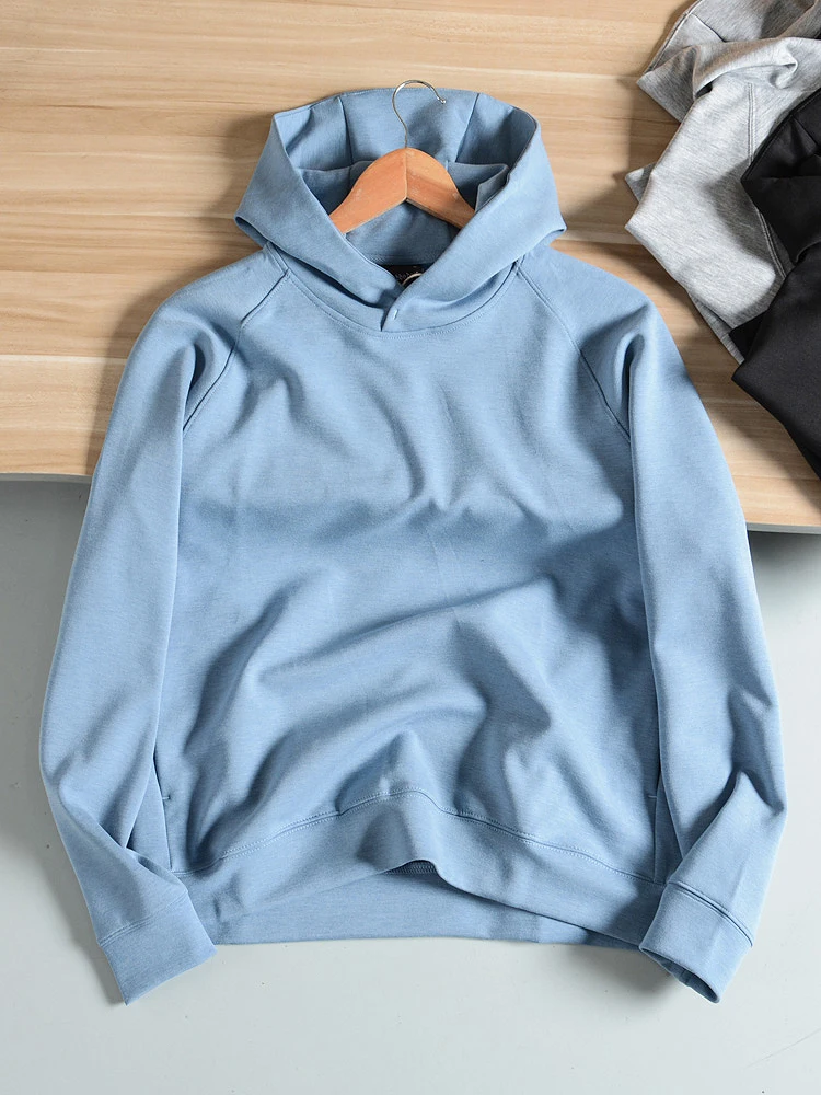 Unisex Loose Fit Hoodie Sweatshirt Moisture Wicking Breathable Air Layer Fabric Constant Temperature Function Couples Style