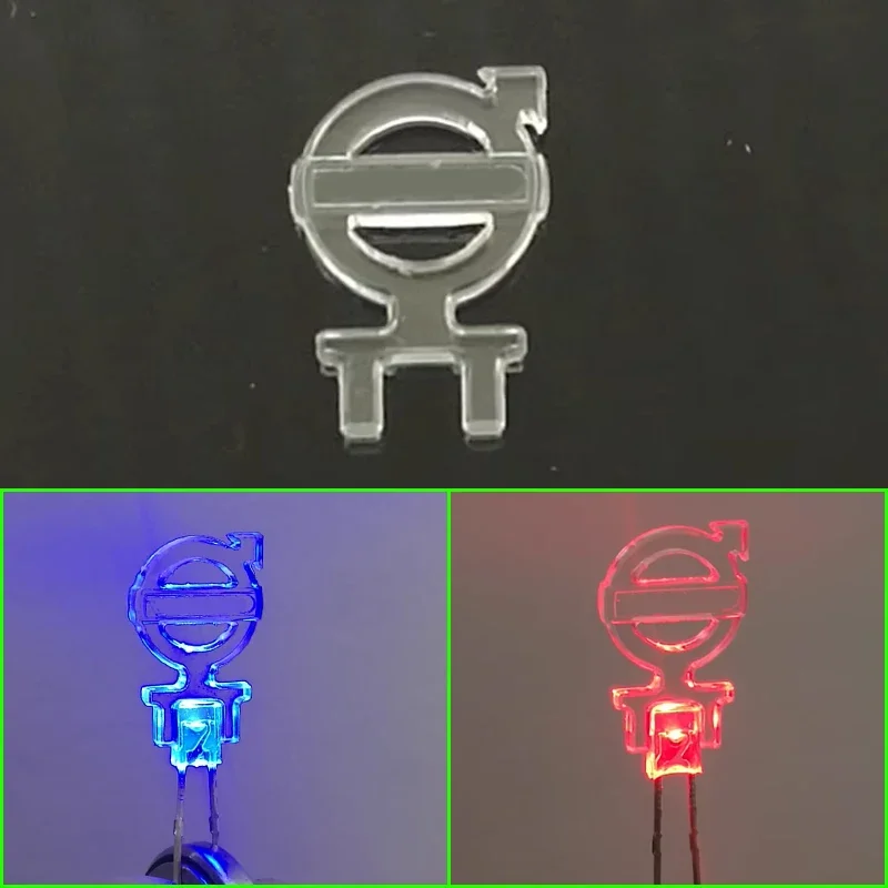 Led Plastic Red Blue Meter Desk Lamp Logo  for 1/14 Tamiya RC Truck Car Volvo 56360 FH 12 FH16