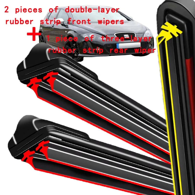 

Wiper Front & Rear Wiper Blades For SEAT Leon Typ 1P Hatchback 2009 2010 2011 2012 Windshield Windscreen Window 26"+26"+11"