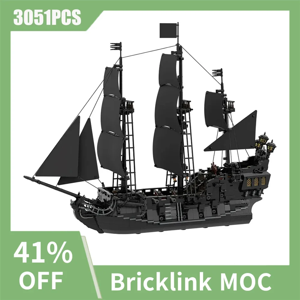 

NEW 3051PCS Famous pirate Movie MOC Black Pearl three-masted galleon model DIY creative ideas Children Toy birthday Gift Blocks