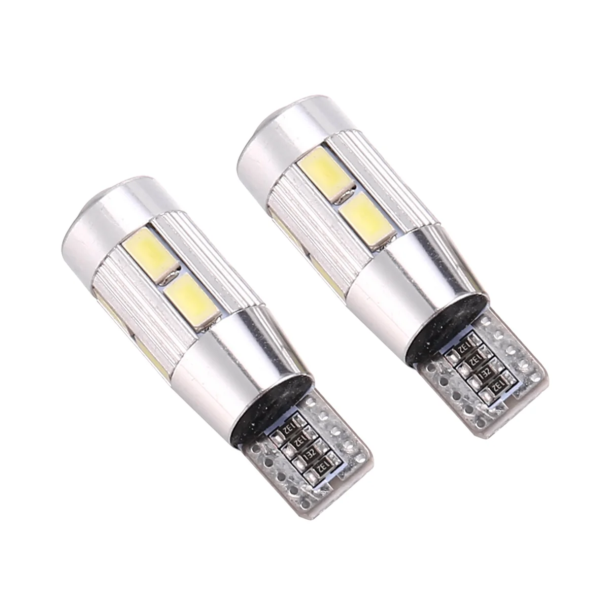 2PCS W5W T10 12V 6000K 5630 10 SMD Car LED Bulb Canbus License Plate Wedge Side Turn Singal Light Super Bright White