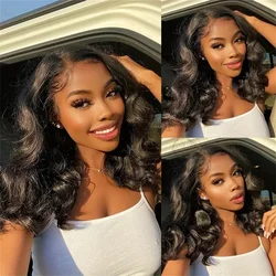 Brazilian Body Wave Frontal Wigs Short 13x4 Lace Front Human Hair Wigs For Women 4x4 Closure Bob Wig Transparent Pre Plucked