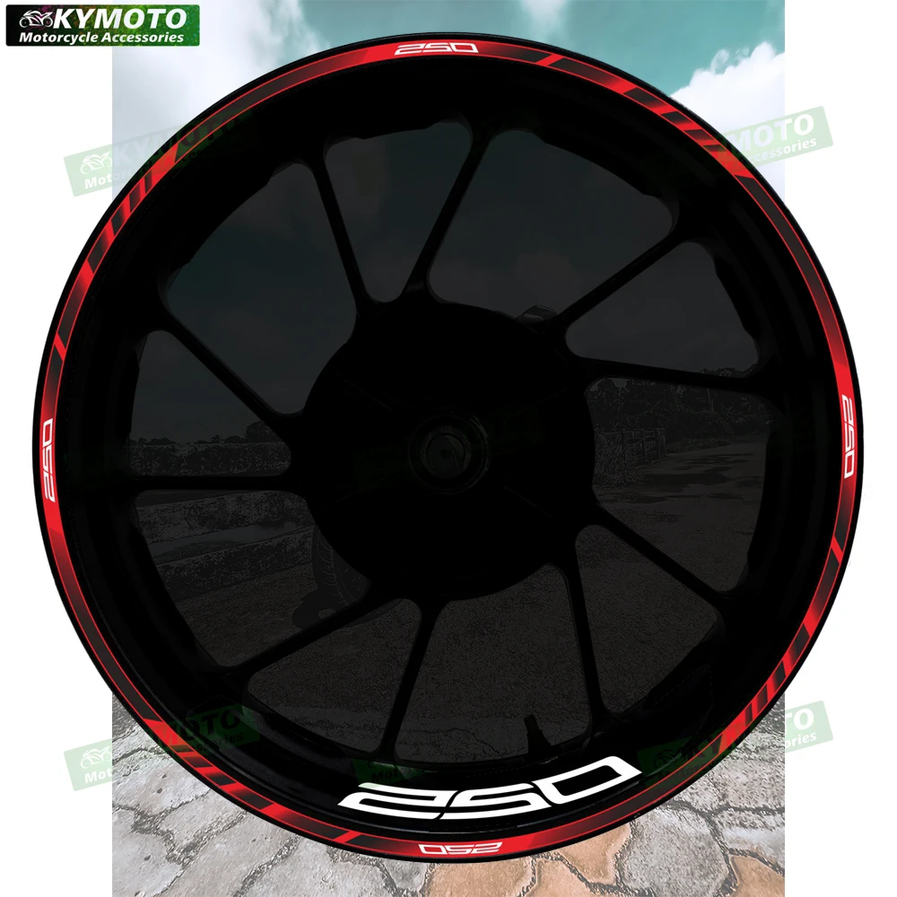 

For Z250 Z 250 motorcycle accessories 17 inch front and rear wheel decals fairing hub reflective rim stripe sticker decoration
