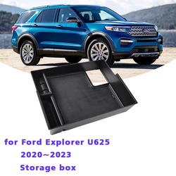 Car Storage Box for Ford Explorer U625 2020 2021 2022 2023 Center Console Secondary Organizer Tray Armrest Auto Accessories