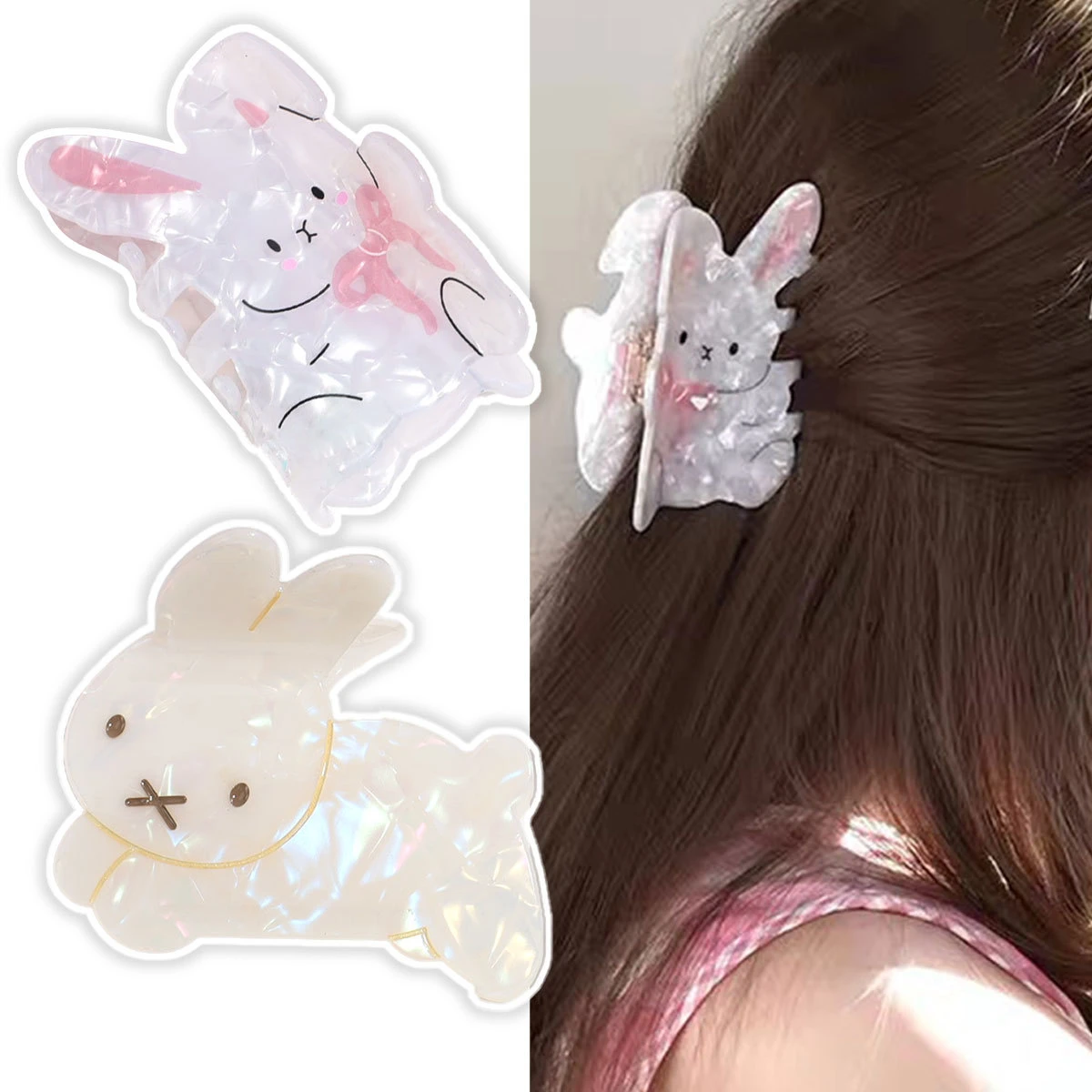 

New Cute Rabbit Series Hair Claw Clips Summer Sweet Cartoon Shark Claw Elegant Headwear Fashion Hair Acclessories for Women