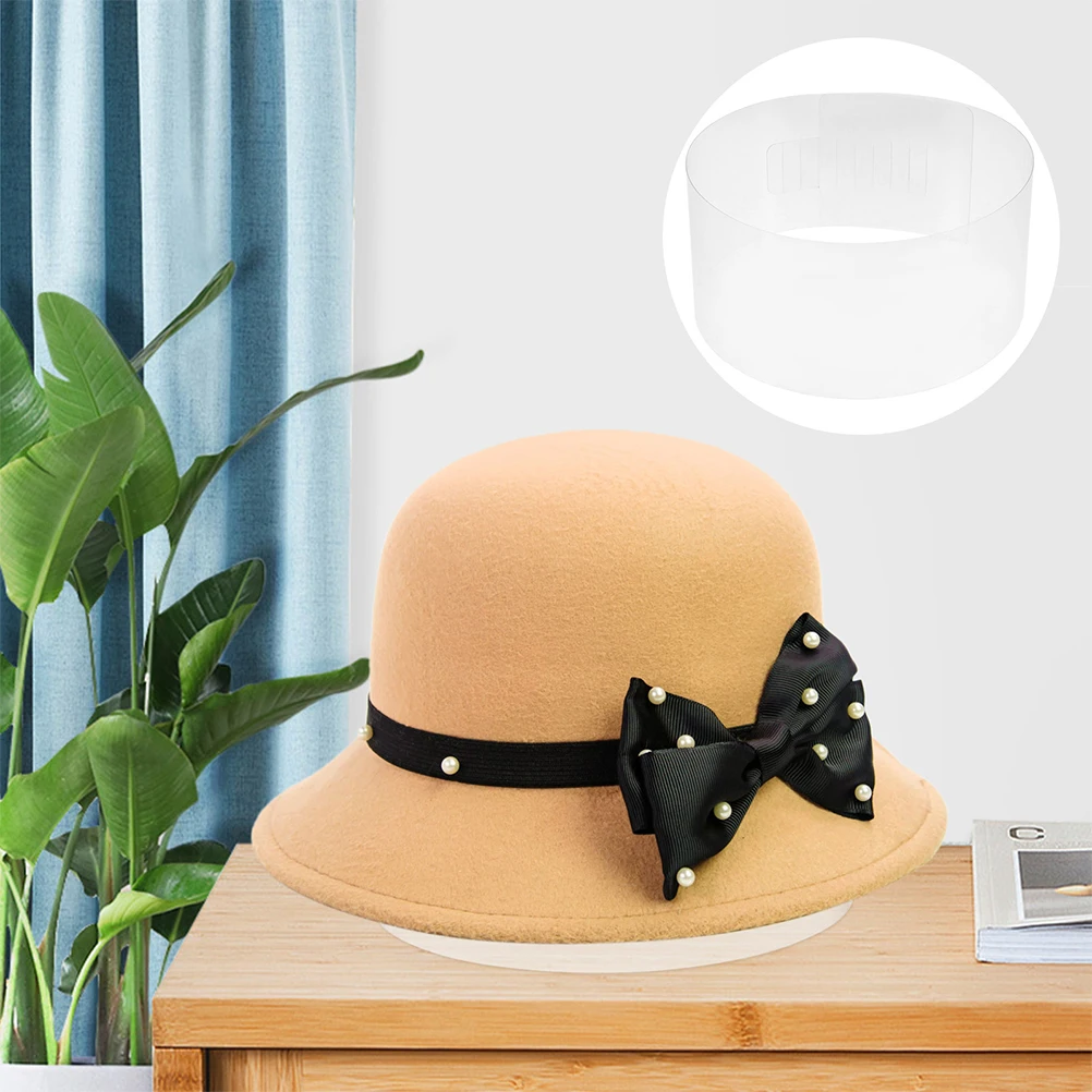 

6pcs Basin Hat Inner Support Shaper for Baseball Caps Adjustable Buckle Caps Support Holder Dome Display Case Plastic