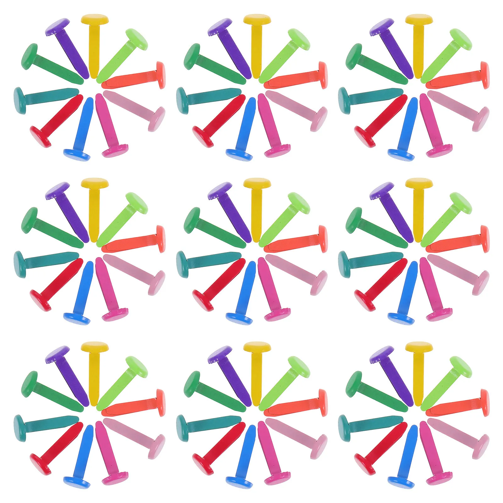 350 шт. разноцветные мини-штусы из бумаги, поделки для детского сада, застежки для рукоделия с раздельными ножками, поставка «сделай сам», мини-штуны ручной работы